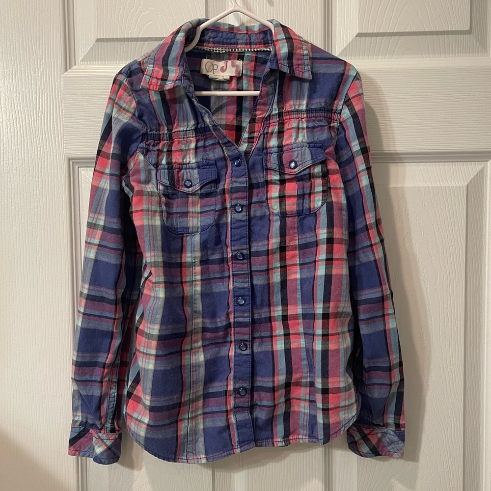 OP plaid top